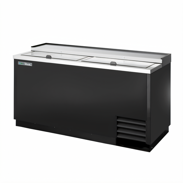 Product image #1 for True TD-65-24-HC Flat Top Bottle Cooler with 2 Lids, 22-Case Capacity