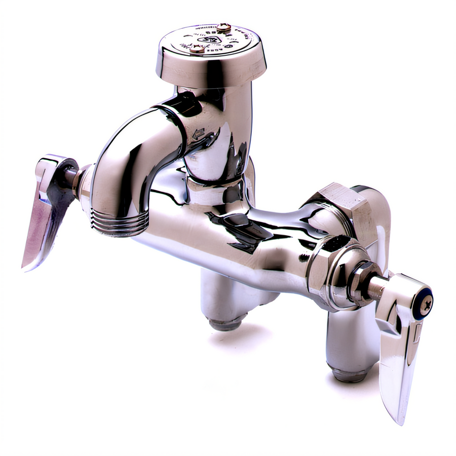 Product image #1 for T&S Brass B-0670-POL Adjustable-Center Service Sink / Mop Sink Faucet with Vacuum Breaker Nozzle