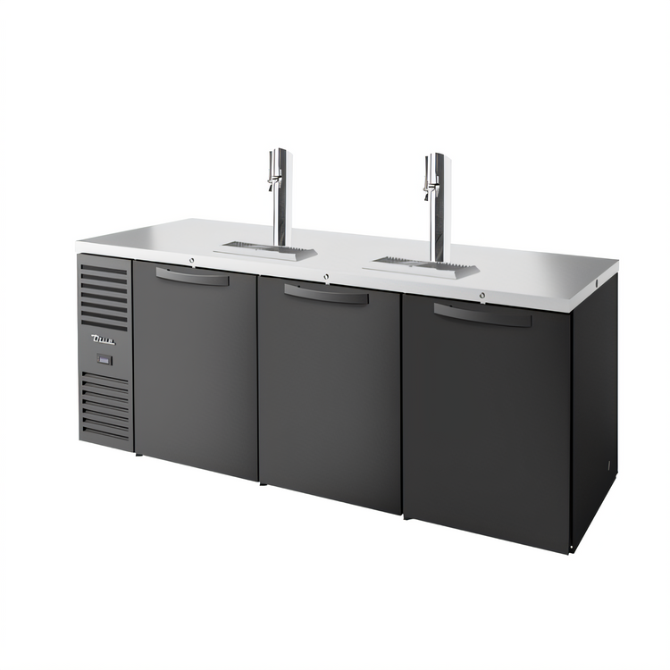 Product image #1 for True Premier Bar 84-Inch Three-Section Pass-Thru Refrigerated Draft Bar Cooler
