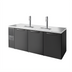 Thumbnail image #1 for True Premier Bar 84-Inch Three-Section Pass-Thru Refrigerated Draft Bar Cooler