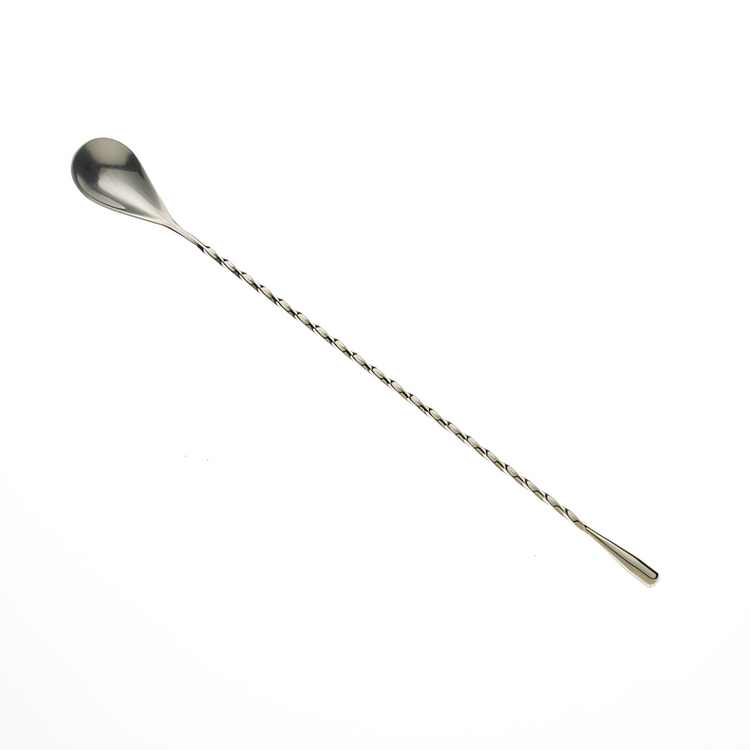 Product image #1 for Barfly Classic 11-13/16 Inch Weighted Teardrop Bar Spoon with Twisted Stem, 18/8 Stainless Steel