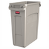 Thumbnail image #1 for Rubbermaid Commercial Slim Jim 16-Gallon Rectangular Open-Top Trash Container, Beige