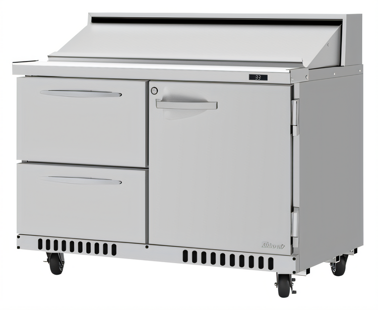 Product image #1 for Turbo Air PRO Series 48 1/4-Inch Front Breathing 2-Section Sandwich/Salad Prep Table with 1 Door, 2 Drawers, and 12-Pan Top