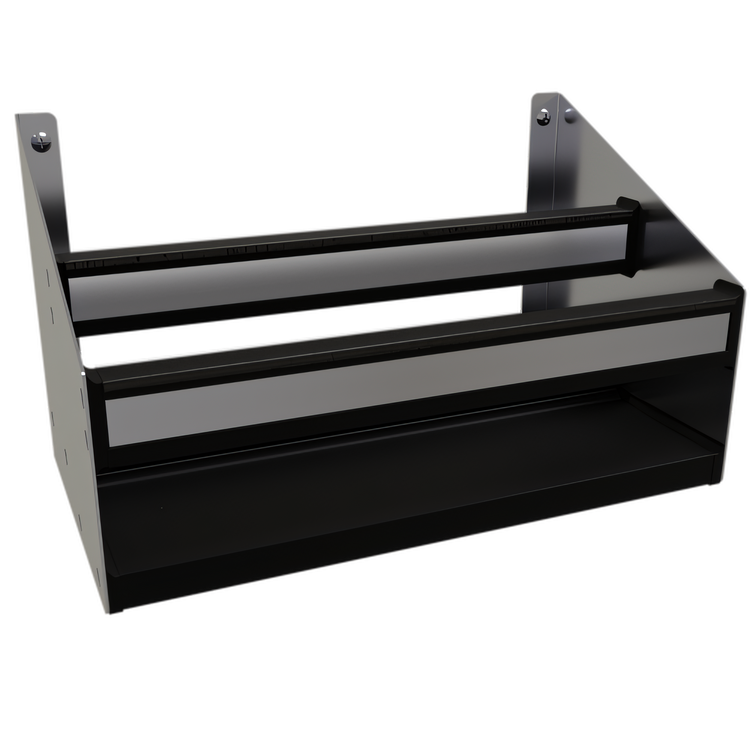 Product image #1 for Glastender DSR-16 Double Stainless Steel Speed Rail, 16-Inch, Open Step-and-Rail Design