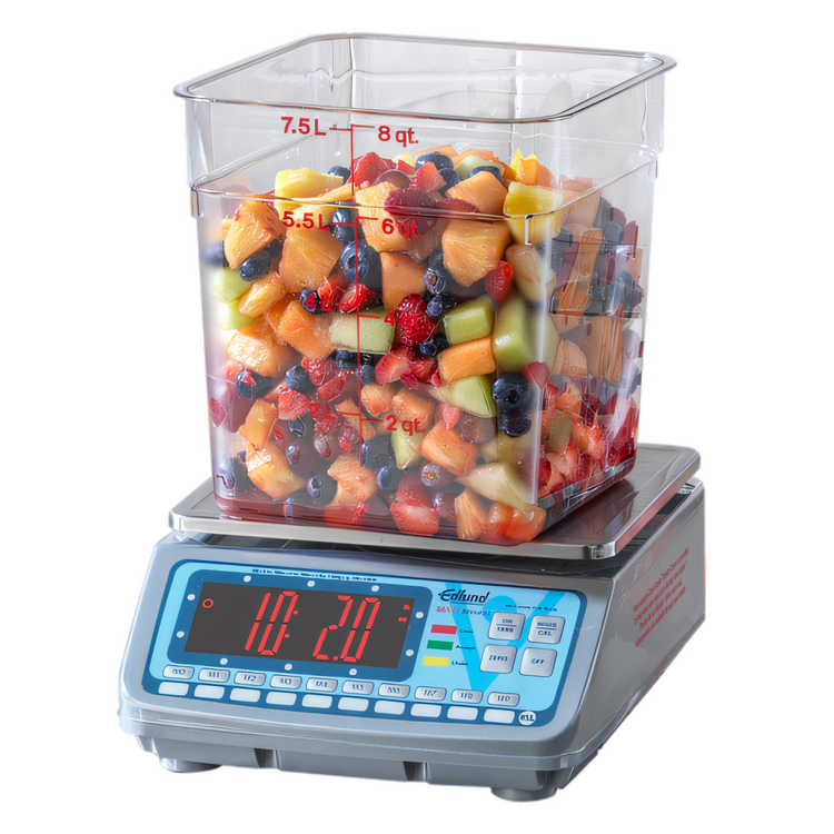 Product image #1 for Edlund Bravo! High Profile Digital Portion and Light Receiving Scale, 30 lb Capacity, Stainless Steel Platform