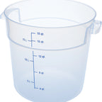 Thumbnail image #1 for CFS Brands StorPlus™ 1096830 Food Storage Container, 18 qt, Round, Clear Polycarbonate, with Handles Case of 6