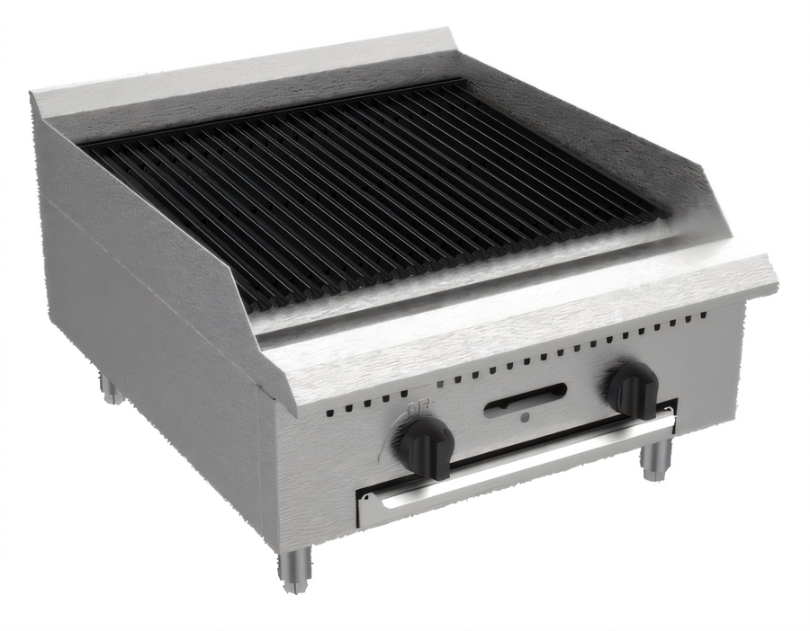 Product image #1 for Serv-Ware 24-Inch Countertop Liquid Propane Radiant Charbroiler, 2-Burner