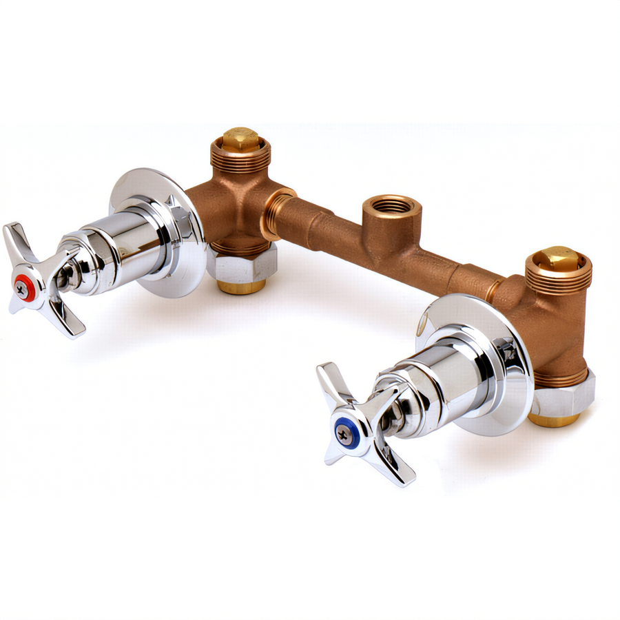 Product image #1 for T&S Brass 8-Inch Concealed Bypass Mixing Valve with Quarter-Turn Eterna Cartridges