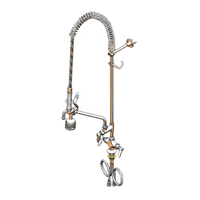 T&S Brass EasyInstall Single-Hole Deck-Mount Pre-Rinse Unit with 10-Inch Add-On Faucet and 1.15 GPM Spray Valve