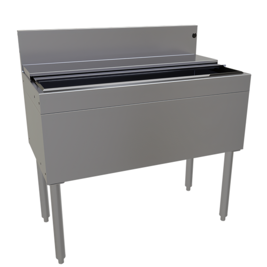 Product image #1 for Glastender 36-Inch Underbar Ice Bin with 10-Circuit Cold Plate, 100 lb. Capacity