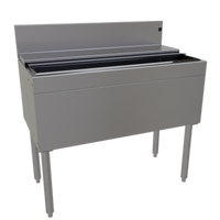 Glastender 36-Inch Underbar Ice Bin with 10-Circuit Cold Plate, 100 lb. Capacity
