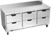 Thumbnail image #1 for Beverage-Air 72-Inch Three-Section Drawer Worktop Refrigerator, 6 Drawers, Rear-Mounted Self-Contained R290
