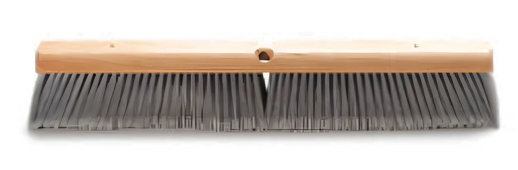 Product image #1 for Flo-Pac Fine Floor Sweep Push Broom Head, 24-Inch Hardwood Block, 3-Inch Flagged Polypropylene Bristles