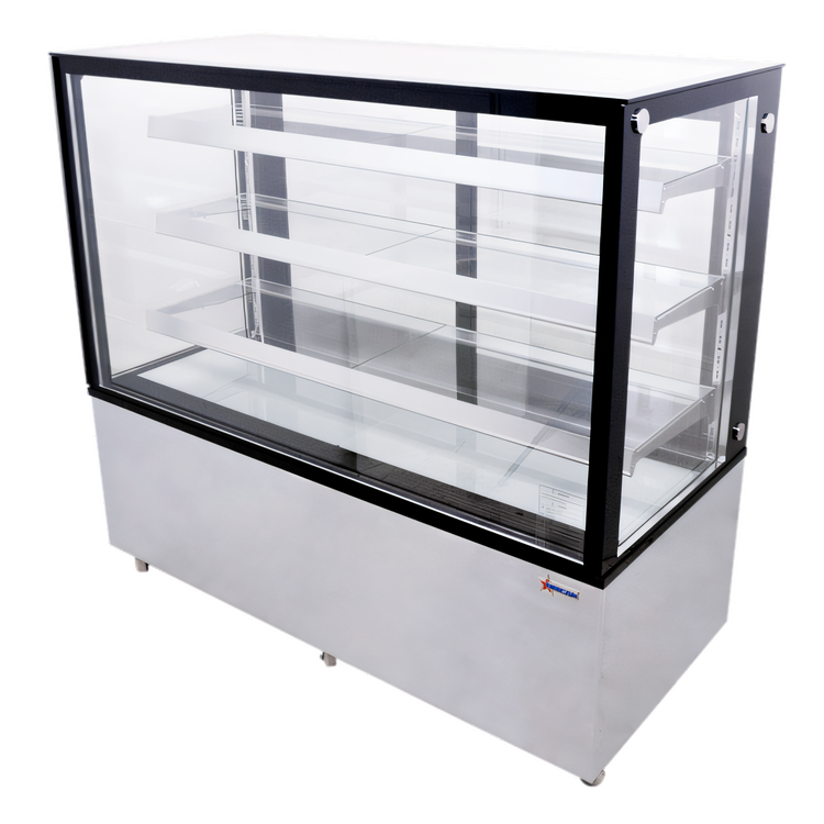 Product image #1 for Square Glass Full-Service Refrigerated Bakery Display Case, 60-Inch Floor Model, Self-Contained
