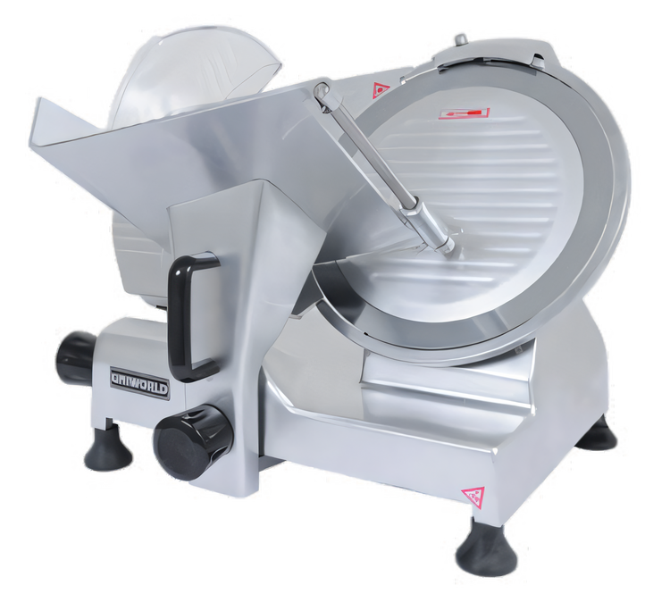 Product image #1 for Uniworld 10-Inch Manual Belt-Driven Gravity Feed Meat Slicer