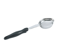Vollrath Jacob's Pride 2 oz Solid Oval Spoodle Portion Control Serving Spoon with Black Handle, 13-1/16 Inch