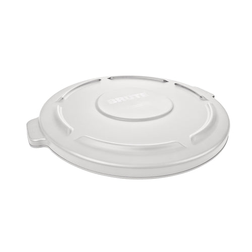 Product image #1 for BRUTE Flat Heavy Duty Plastic Trash Can Lid for 10-Gallon Container, White