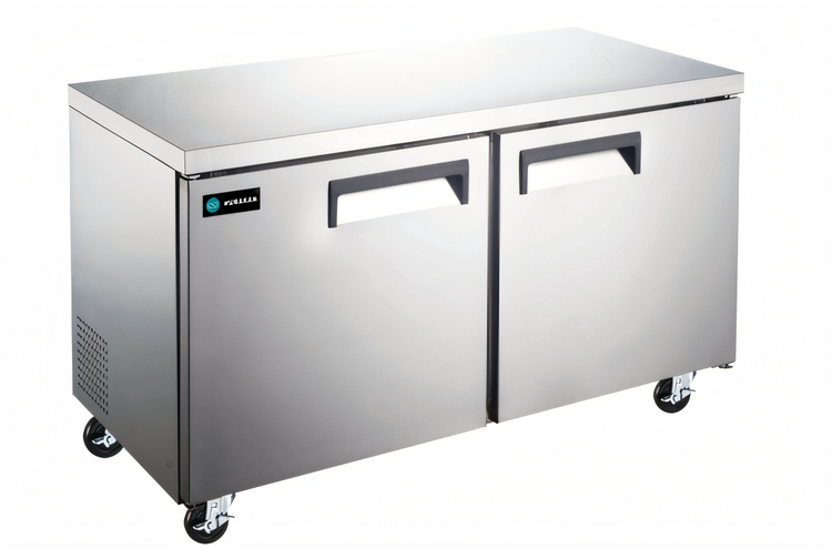 Product image #1 for Hurakan by Equip.me 36-Inch Two-Section Undercounter Freezer with Solid Doors