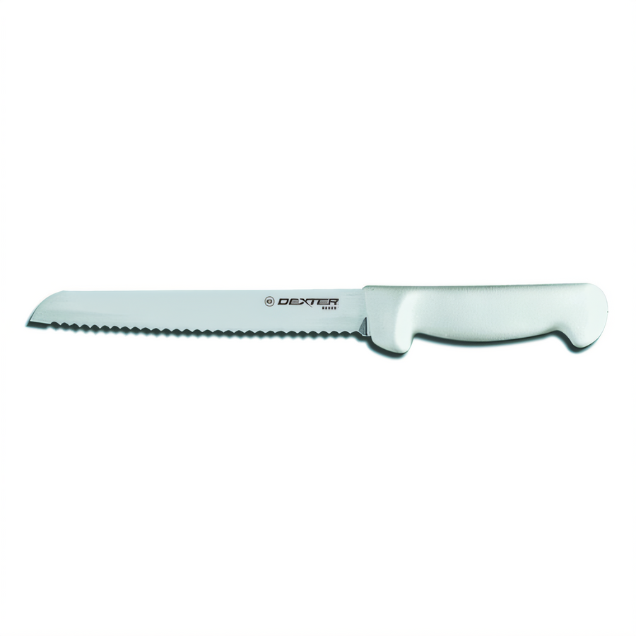 Product image #1 for Basics 8-Inch Scalloped Bread Knife with White Polypropylene Handle