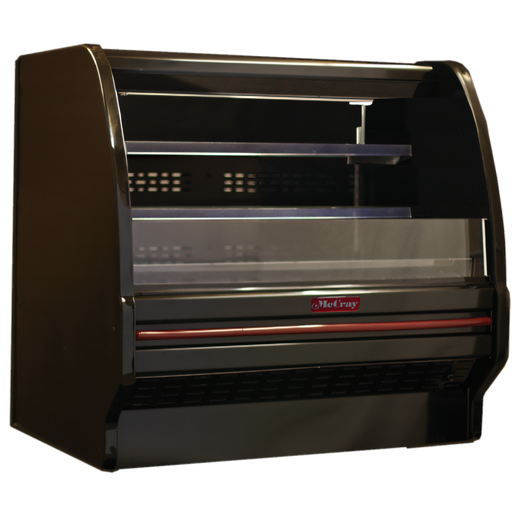 Product image #1 for Howard-McCray 40E Series 51-Inch Black Dairy Curved End Open Merchandiser Refrigerator, Self-Contained, LED