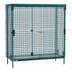 Thumbnail image #1 for Metro Super Erecta Stationary Security Cage with Sliding Doors for 24 x 60 Shelves, Metroseal Green Epoxy