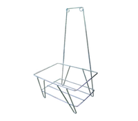 Freestanding Single-Tier Shopping Hand Basket Stand, 38-Inch High