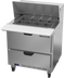 Thumbnail image #1 for Beverage-Air 32-Inch Mega Top Refrigerated Sandwich Prep Table with 2 Drawers and 12-Pan Capacity