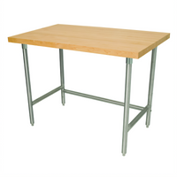 Advance Tabco 84-Inch x 36-Inch Maple Top Work Table with Stainless Steel Base