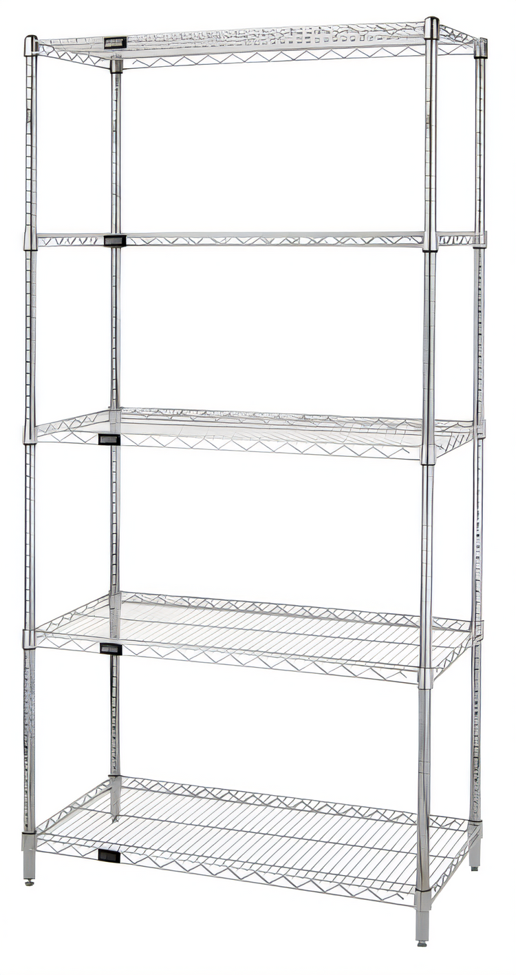 Product image #1 for Quantum Chrome-Plated Wire Shelving Starter Kit, 42 x 30 x 86 Inches, 5 Shelves