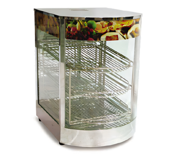 Product image #1 for Omcan 3-Tier Self-Service Countertop Hot Food Display Case with Temperature Control, 850W, 110V