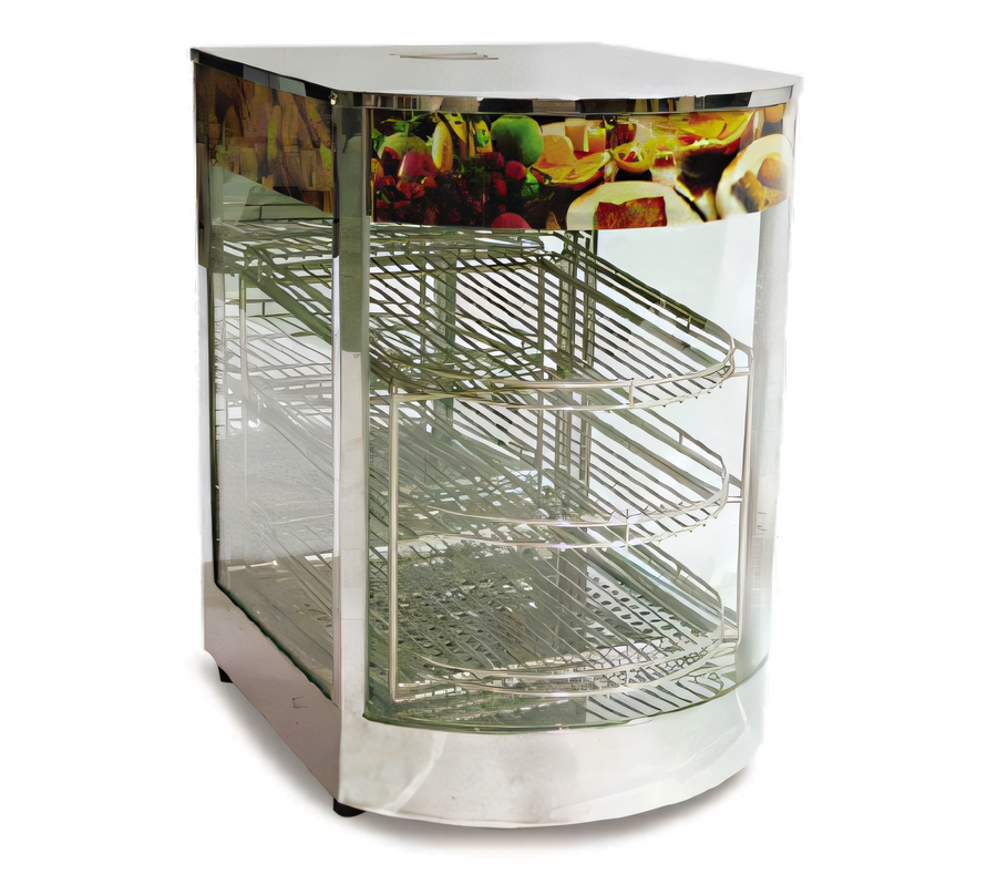 Product image #1 for Omcan 3-Tier Self-Service Countertop Hot Food Display Case with Temperature Control, 850W, 110V