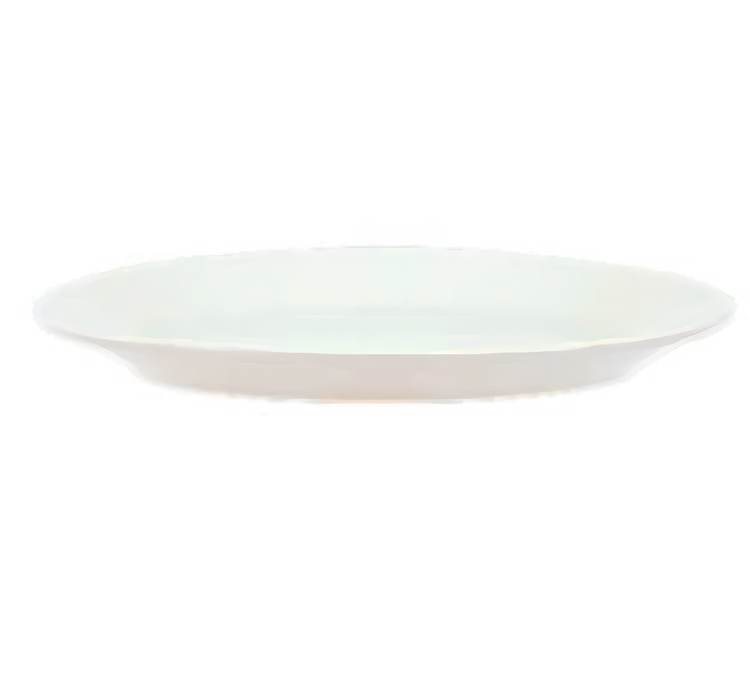 Product image #2 for Crestware Alpine White 13 3/8 x 8 7/8-Inch Oval Wide Rim Rolled Edge Platter