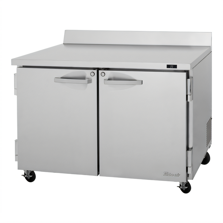 Product image #1 for Turbo Air PRO Series 48-1/4-Inch Two-Section Worktop Refrigerator with Solid Swing Doors, 12.2 Cu. Ft.