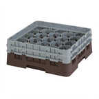 Thumbnail image #2 for Cambro Camrack® 20S434167 Full-Size 20-Compartment Glass Rack with 2 Extenders, Brown, 3-7/8" Dia., 5-1/4" Height Case of 4