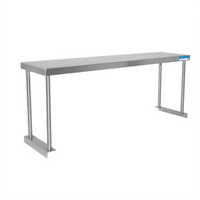 BK Resources Single Table-Mount Overshelf, 36 x 12 x 18 Inches, 18-Gauge 430 Stainless Steel