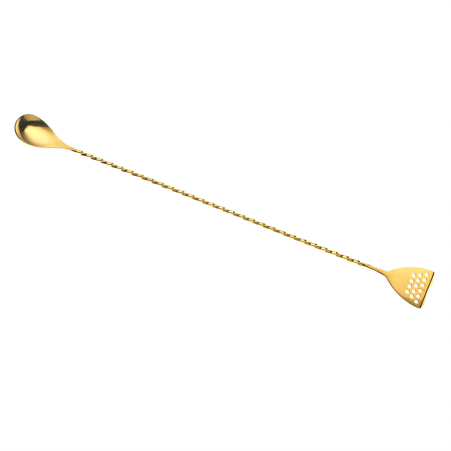 Product image #1 for Barfly 15 3/4-Inch Gold-Plated Strainer-End Bar Spoon with Twisted Stem