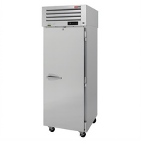 Turbo Air PRO Series Pass-Thru Reach-In Refrigerator with Solid Front Door and Glass Rear Door, 1 Section, Top Mount, 26.48 Cu. Ft.