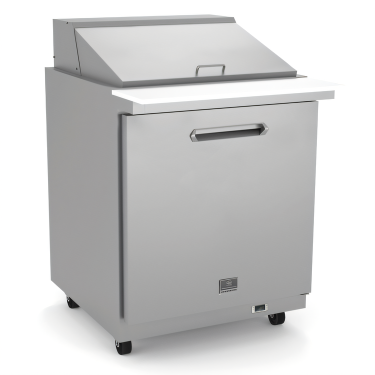 Product image #1 for Kelvinator Commercial 29-Inch Mega Top Refrigerated Sandwich/Salad Prep Table, 1 Section, 1 Door, Rear-Mounted Self-Contained Refrigeration