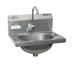 Thumbnail image #1 for MicroGard Wall-Mount Hand Sink with Battery-Powered Electronic Eye Gooseneck Faucet, 13-1/2 x 9-3/4 x 6-3/4 Inch Bowl, 304 Stainless Steel