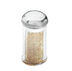 Thumbnail image #1 for American Metalcraft 12 oz Clear Straight-Fluted SAN Plastic Flour Dredge with Stainless Steel Perforated Top