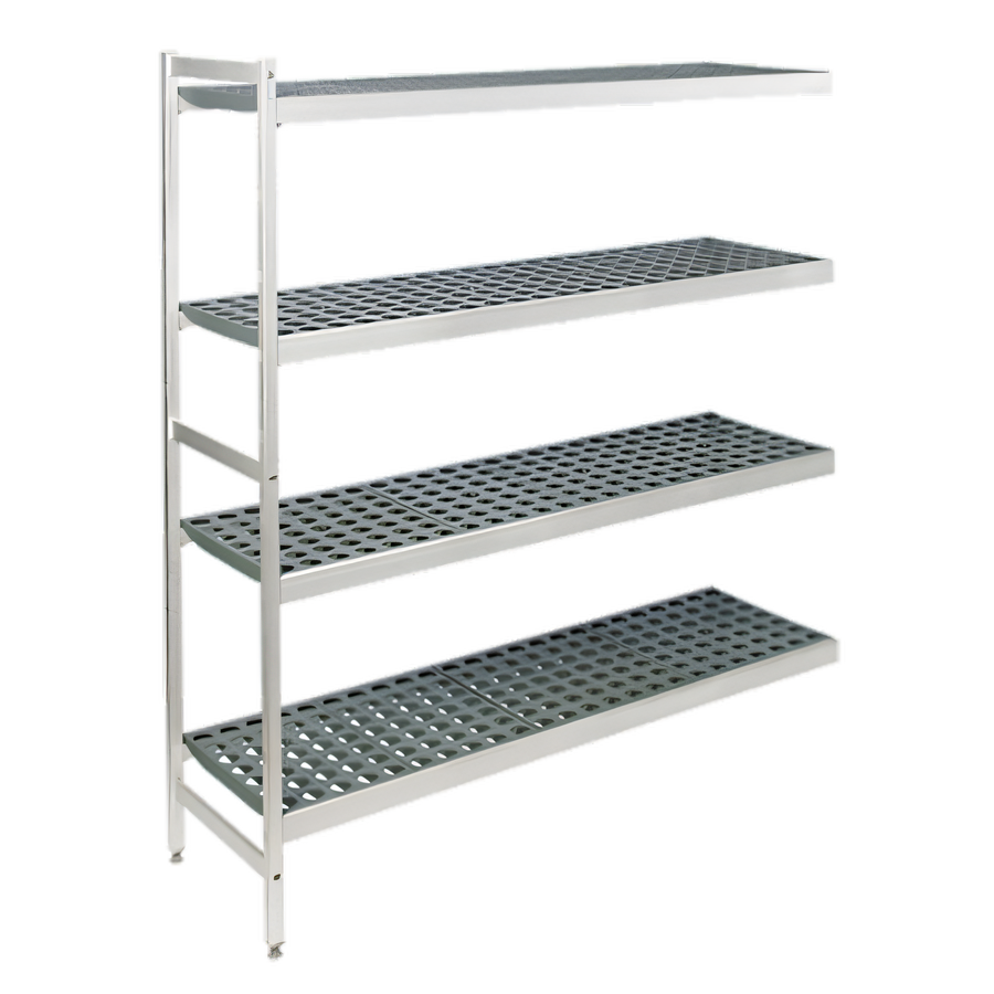 Product image #1 for Fermostock 4-Tier Polymer Shelving Expansion Kit, 31W x 18D x 83H, Add-On Unit