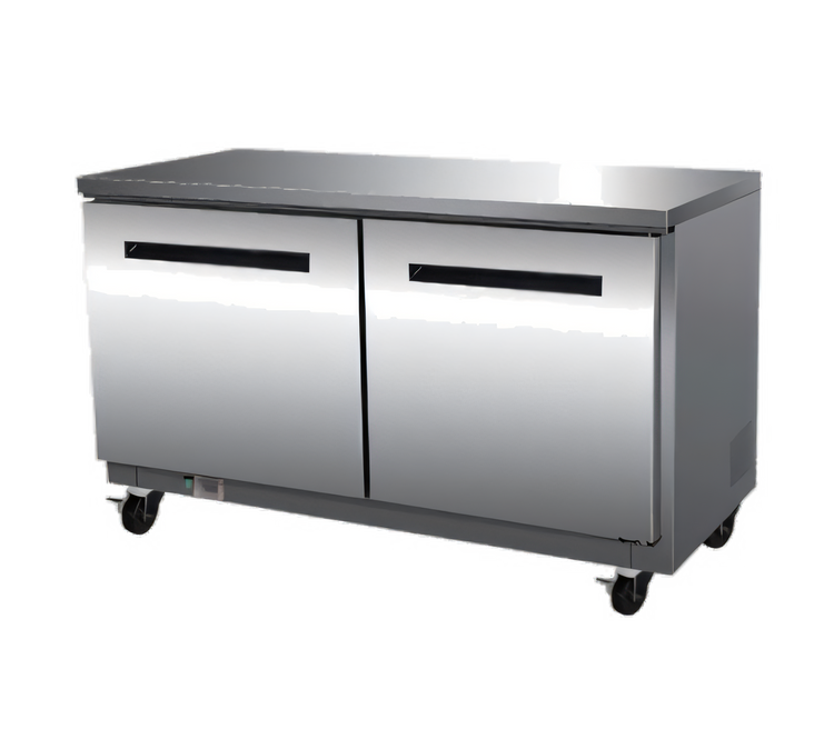 Product image #1 for Maxx Cold X-Series 48-Inch 2-Section Undercounter Freezer, 12 Cu. Ft., Stainless Steel