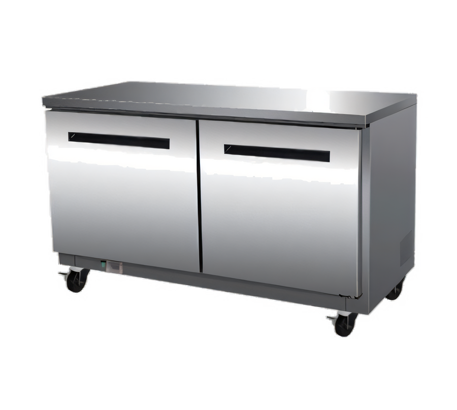 Product image #1 for Maxx Cold X-Series 48-Inch 2-Section Undercounter Freezer, 12 Cu. Ft., Stainless Steel