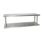 Thumbnail image #1 for BK Resources PTS-1824-2 Double-Tier Wall-Mounted Pass-Through Shelf, 24 x 18 Inch, 304 Stainless Steel, 5-Inch Max Wall Thickness