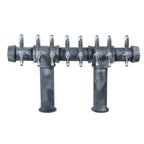 Thumbnail image #1 for Micro Matic USA CP-U-8 8-Faucet Air-Cooled Cast Iron Draft Beer Tower, 2-Column, Cerakote Finish, Countertop
