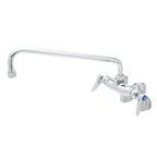Thumbnail image #1 for T&S Brass B-0236-CR-063X Double Pantry Wall-Mount Mixing Faucet, 14-Inch Swing Nozzle, Adjustable Centers, Low Lead