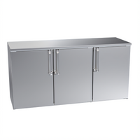 Krowne BD72 Three-Section Back Bar Dry Storage Cabinet, 72 Inch W x 24 Inch D