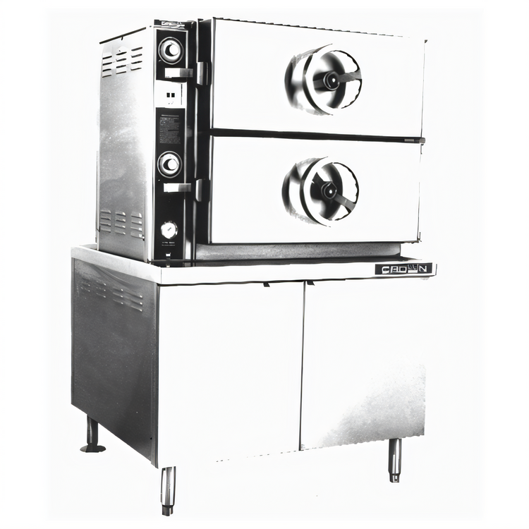 Product image #1 for Crown EDA-2 Dual-Pressure Electric Steamer with 2 Compartments and Cabinet Base