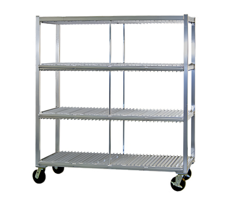 Product image #1 for New Age Mobile Aluminum Tray Drying Rack, 240-Tray Capacity, 3 Levels