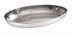 Thumbnail image #1 for Hammered Double Wall Stainless Steel Oval Seafood Tray, 18 Inch